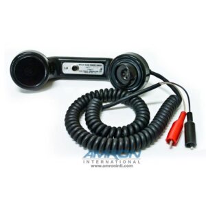 AMRON Sound Powered Phone w/ Push Button, Coil Cord & Alligator Clips